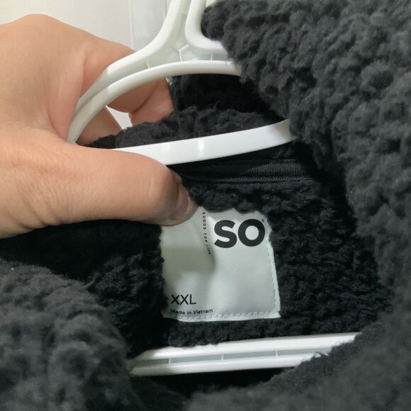 NWT!! Teddy Bear Zip Up Coat in Black XXL - Picture 5 of 9